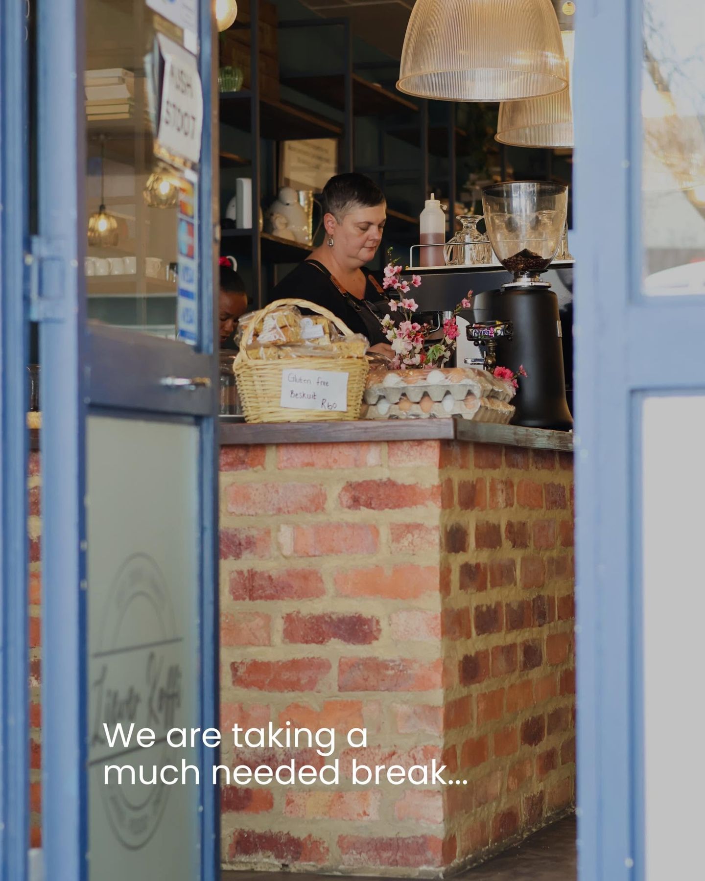 Our barista at the coffee window